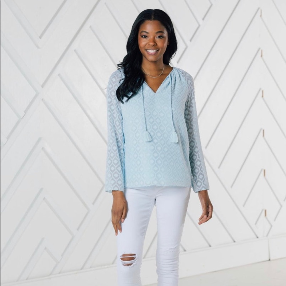STS glacier long sleeve tassel top NEW WITH TAG